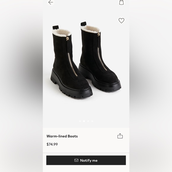 H&M warm lined boots - Picture 1 of 4